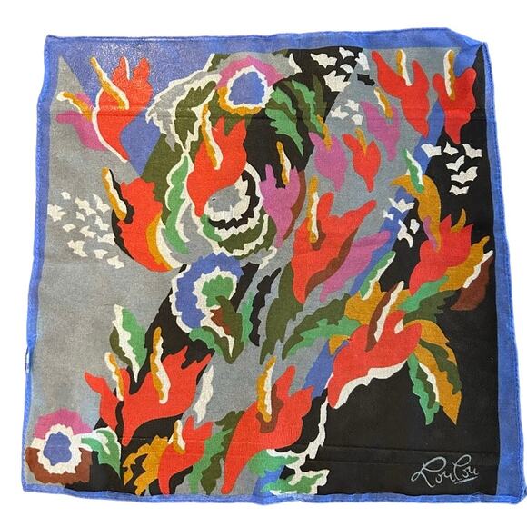 Cacharel Accessories - Vintage 80’s CACHAREL Paris LouLou Floral Handkerchief Scarf
